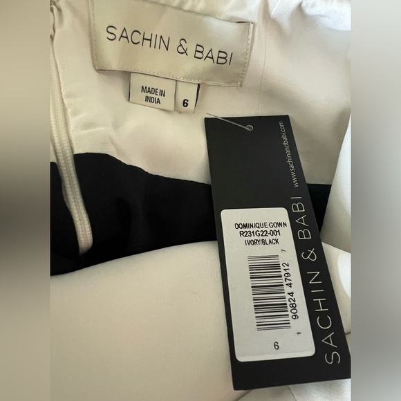 Sachin & Babi -Dominique Pleated Two-Tone Applique Formal Gown Womens Size 6 NEW - Picture 8 of 8